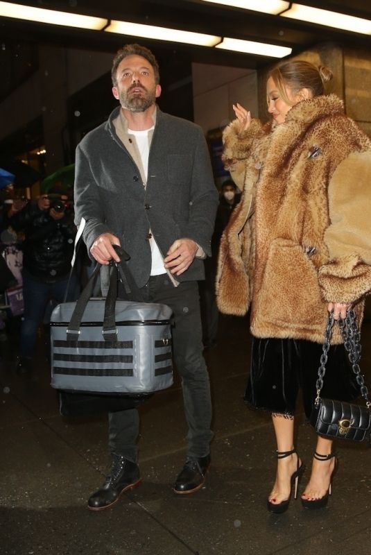 JENNIFER LOPEZ and Ben Affleck Leaves NBC Studios in New York 02/03/2022