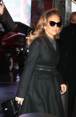 JENNIFER LOPEZ Arrives at MTV Studios to Promote Her New Movie Marry Me in New York 02/04/2022