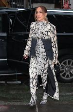 JENNIFER LOPEZ Arrives at NBC Studios in New York 02/03/2022