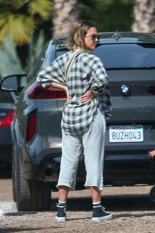 JESSICA ALBA at Golf Course in Los Angeles 02/26/2022
