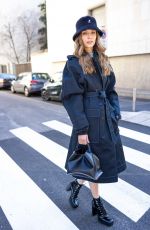 JOSEPHINE SKRIVER Heading to a Fitting in Milan 02/23/2022