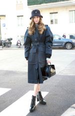 JOSEPHINE SKRIVER Heading to a Fitting in Milan 02/23/2022