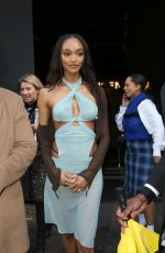 JOURDAN DUNN Leaves LFW Show at Selfridges in London 02/21/2022