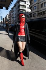 JULIA FOX Out and About in Milan 02/25/2022