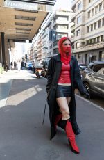 JULIA FOX Out and About in Milan 02/25/2022