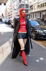 JULIA FOX Out and About in Milan 02/25/2022