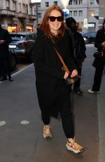 JULIANNE MOORE Out at Milan Fashion Week 02/25/2022