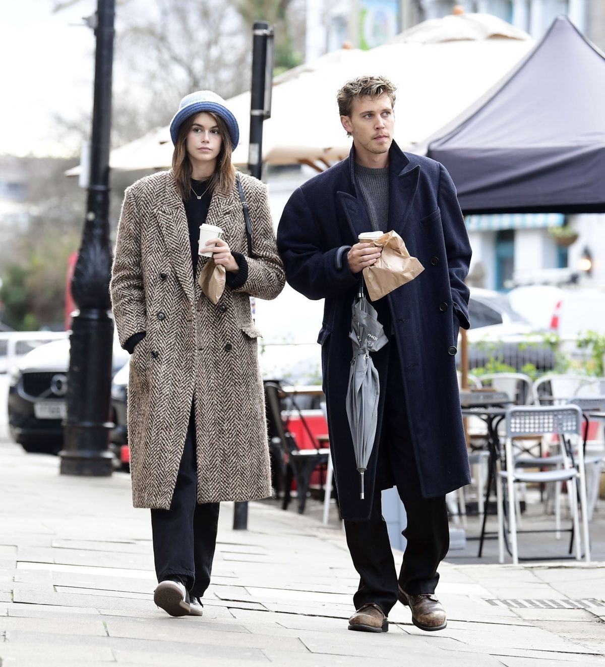 KAIA GERBER and Austin Butler Out on Valentine’s Day in London 02/14 ...