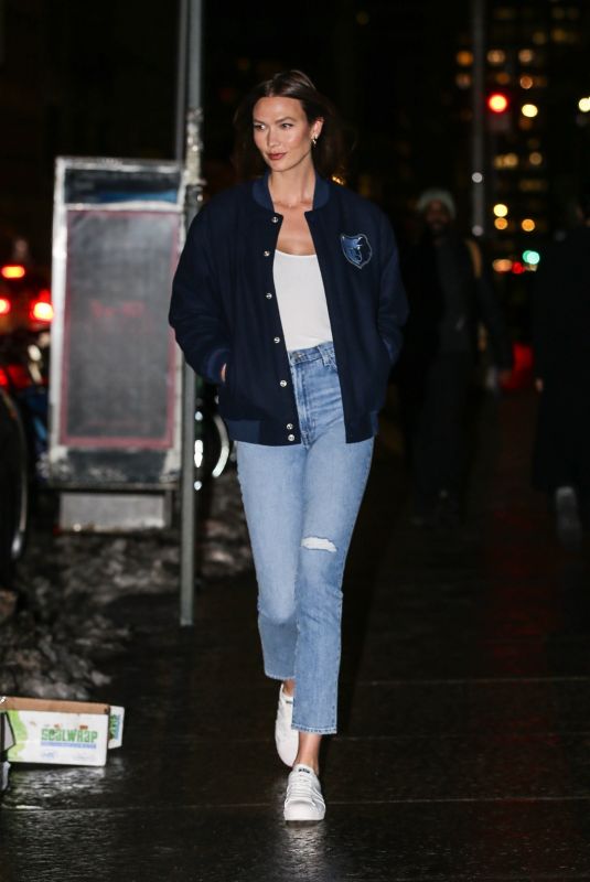 KARLIE KLOSS in Denim Out in New York 02/02/2022
