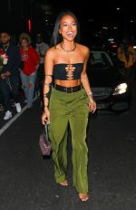 KARRUECHE TRAN Leaves The Highlight Room in Los Angeles 02/09/2022