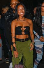 KARRUECHE TRAN Leaves The Highlight Room in Los Angeles 02/09/2022
