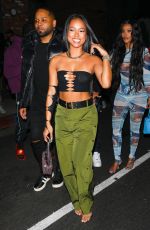 KARRUECHE TRAN Leaves The Highlight Room in Los Angeles 02/09/2022