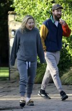 KATE HUDSON and Danny Fujikawa Out Walking in Los Angeles 02/20/2022
