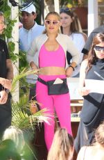KATE HUDSON Arrives at a Yoga Event at Nikki Beach in Miami 02/27/2022