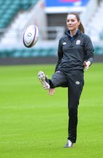 KATE MIDDLETON at Twickenham Stadium at England Rugby Training Session 02/02/2022
