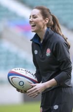 KATE MIDDLETON at Twickenham Stadium at England Rugby Training Session 02/02/2022