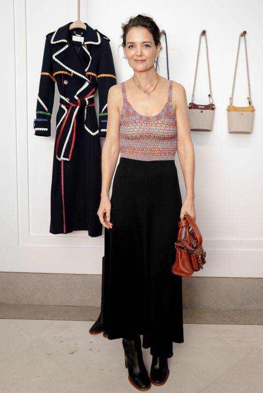KATIE HOLMES at Chloe Soho Boutique Reopening in New York 02/10/2022