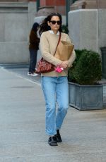 KATIE HOLMES Out and About in New York 02/11/2022