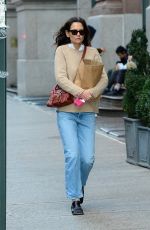 KATIE HOLMES Out and About in New York 02/11/2022