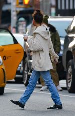 KATIE HOLMES Out in New York 02/09/2022