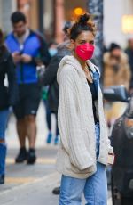 KATIE HOLMES Out in New York 02/09/2022
