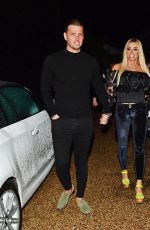 KATIE PRICE and Carl Woods Out for Dinner on His Birthday in London 02/15/2022