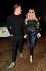 KATIE PRICE and Carl Woods Out for Dinner on His Birthday in London 02/15/2022