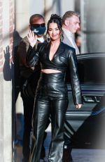 KATY PERRY in Black Leather Arrives at El Capitan Entertainment Centre in Hollywood 02/24/2022