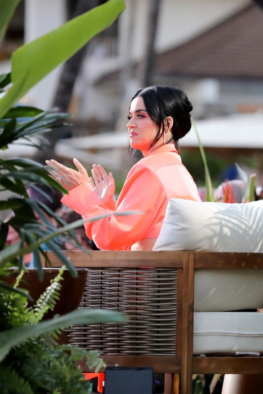 KATY PERRY on the Set of 20th Season of American Idol in Honolulu 02/15/2022