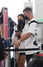 KAYLA ISTINES and Jae at Adelaide Airport 02/04/2022