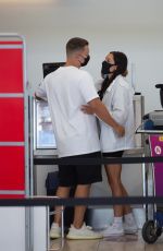 KAYLA ISTINES and Jae at Adelaide Airport 02/04/2022