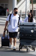 KAYLA ISTINES and Jae at Adelaide Airport 02/04/2022