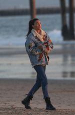 KELLY GALE and Joel Kinnaman on the Beach in Venice 02/04/2022