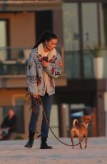 KELLY GALE and Joel Kinnaman on the Beach in Venice 02/04/2022