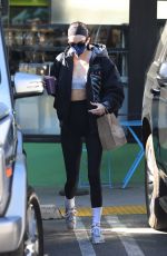KENDALL JENNER and HAILEY BIEBER at a Pilates Studio in West Hollywood 02/03/2022