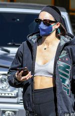 KENDALL JENNER and HAILEY BIEBER at a Pilates Studio in West Hollywood 02/03/2022