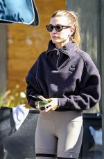 KENDALL JENNER and HAILEY BIEBER at a Pilates Studio in West Hollywood 02/03/2022
