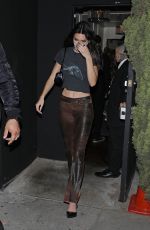 KENDALL JENNER Arrives at The Nice Guy in West Hollywood 02/07/2022