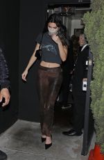 KENDALL JENNER Arrives at The Nice Guy in West Hollywood 02/07/2022