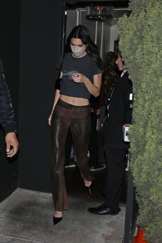 KENDALL JENNER Arrives at The Nice Guy in West Hollywood 02/07/2022