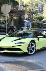 KENDALL JENNER Drives Her Ferrari Out in Bel Air 01/30/2022