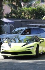 KENDALL JENNER Drives Her Ferrari Out in Bel Air 01/30/2022