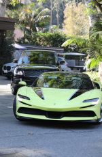 KENDALL JENNER Drives Her Ferrari Out in Bel Air 01/30/2022