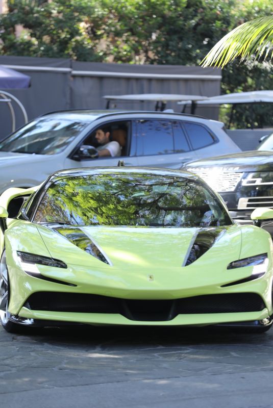 KENDALL JENNER Drives Her Ferrari Out in Bel Air 01/30/2022