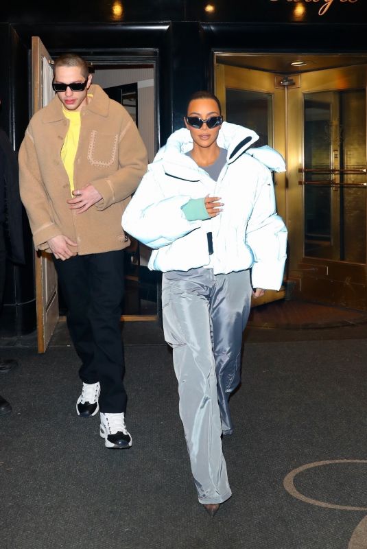 KIM KARDASHIAN and Pete Davidson Out for Dinner in New York 02/15/2022
