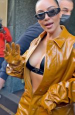 KIM KARDASHIAN Out at Milan Fashion Week 02/23/2022