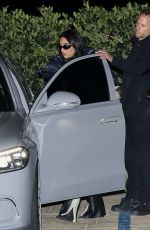 KIM KARDASHIAN Out for Dinner with Friends at Nobu in Malibu 02/17/2022