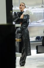 KIM KARDASHIAN Shooting an Ad at Antonia Store in Milan 02/24/2022