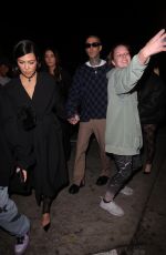 KOURTNEY KARDASHIAN and Travis Barker, Alabama LELLA barker and Atiana DE LA HOYA Out for Dinner at Craig