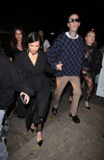 KOURTNEY KARDASHIAN and Travis Barker, Alabama LELLA barker and Atiana DE LA HOYA Out for Dinner at Craig